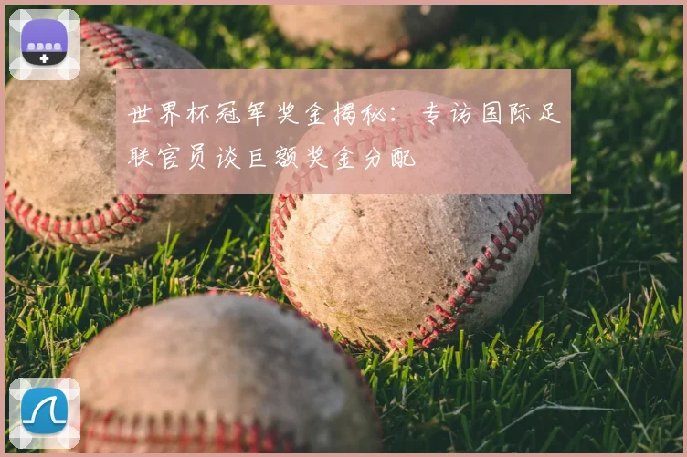 世界杯冠军奖金揭秘:专访国际足联官员谈巨额奖金分配
