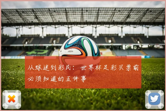 从球迷到彩民：世界杯足彩买票前必须知道的五件事